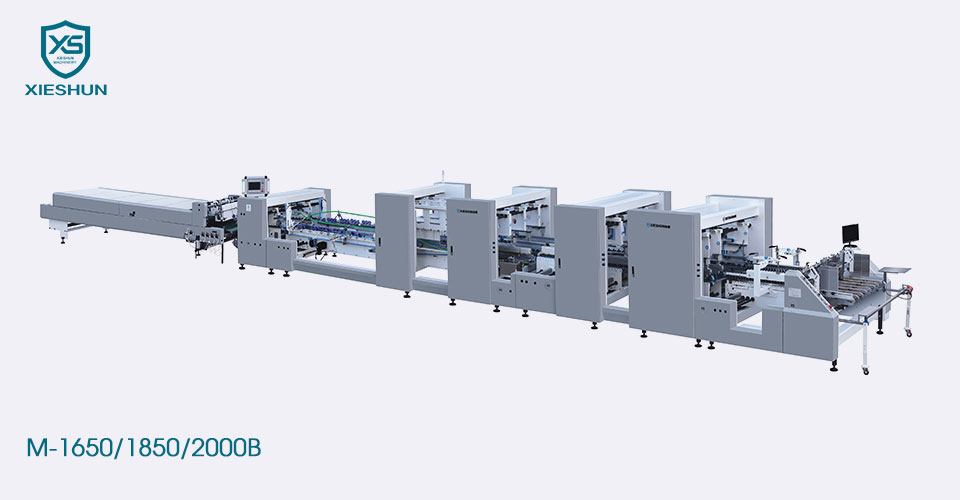 Gluer Folder Kunci Bawah Beratur Berat Automatik